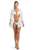 Playa Vee Shirt Dress - EcoLinen Gauze White